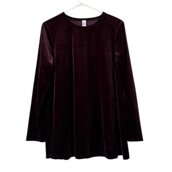 Marla Wynne Women's US Medium Velvet Velour Tunic Top Long Sleeve UK Medium Soft - Picture 1 of 11